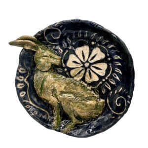 Handmade Ceramic Sculpted Bowl | Ceramic Art Rabbit Plate